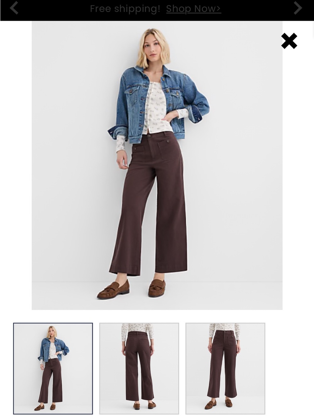 The Loft Palmer Wide Leg High-Rise Black Pants Twill